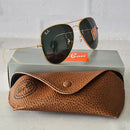 Óculos Aviador em Lentes de Cristal + BRINDE - Case em Couro Sintético